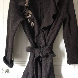 Xlarge 100%wool brown Jacket, Cynthia Rowley Brown